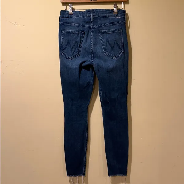 Women’s Mother The Looker Ankle Fray Jeans Wash 20,000 Leagues Under The Sea - Image 5