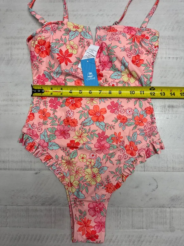 Cupshe Ditsy Floral Print V-Wire Ruffled One-Piece Swimsuit - Image 4