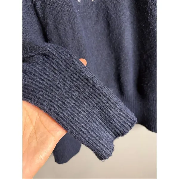 Free Assembly Navy White Sweater with Mock Neck Womens XXL - Image 3