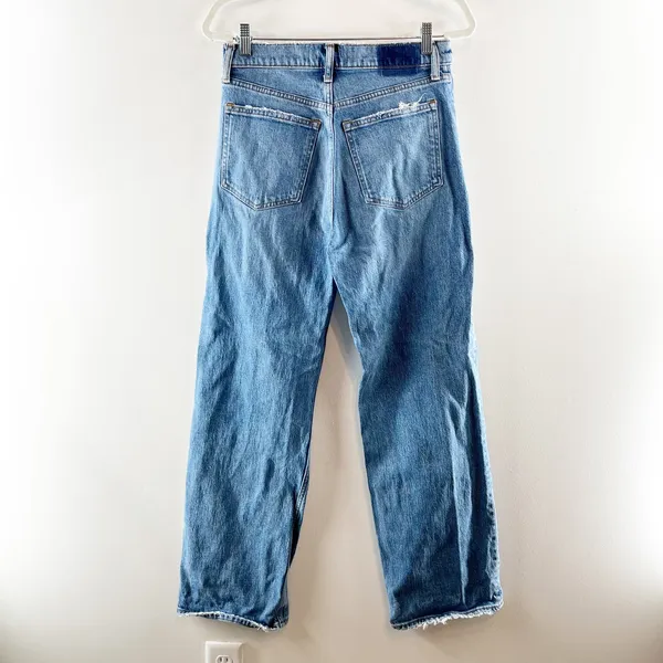 Abercrombie The 90's Relaxed Straight Leg Jeans High Rise Blue 6 / 28 - Image 5
