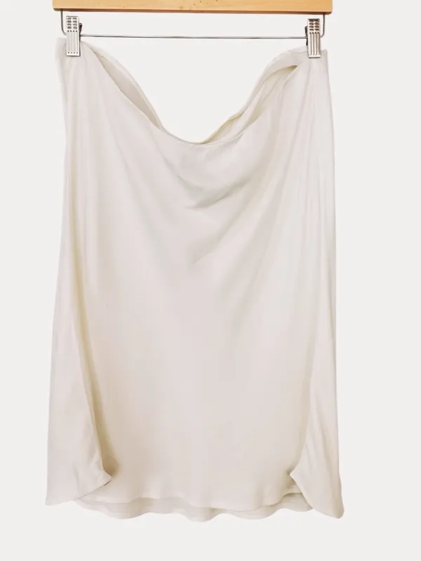 ANTHROPOLOGIE Silky Tube Top Ivory Blouse Sleeveless Size L NEW - Image 5