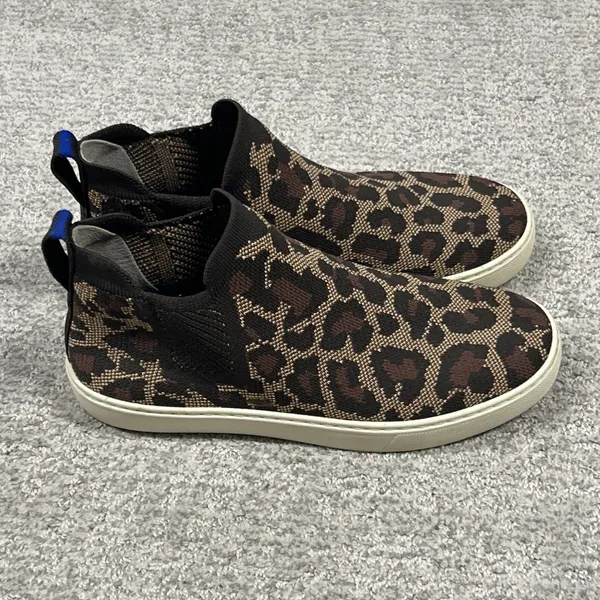Rothys Chelsea Wildcat Ankle Booties Womens 9 Brown Pull On Knit Comfort Sneaker - Image 3