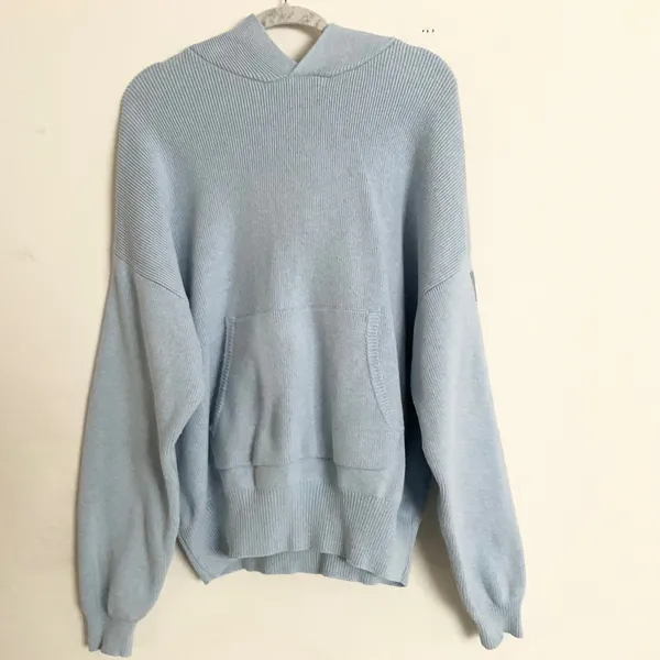 Alo Yoga Scholar Hooded Sweater Celestial Blue Heather S - Image 4