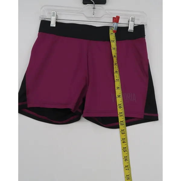 Victoria Sport Womens Purple Black Colorblock Athletic Gym Shorts‎ Size M - Image 4