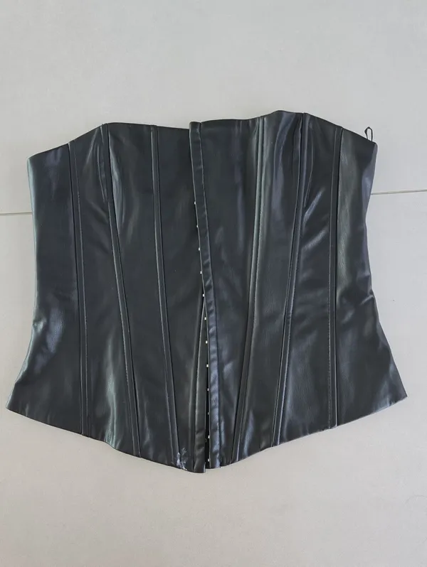 Zara Black Strapless Waist Shaper Cincher Size M - Image 2