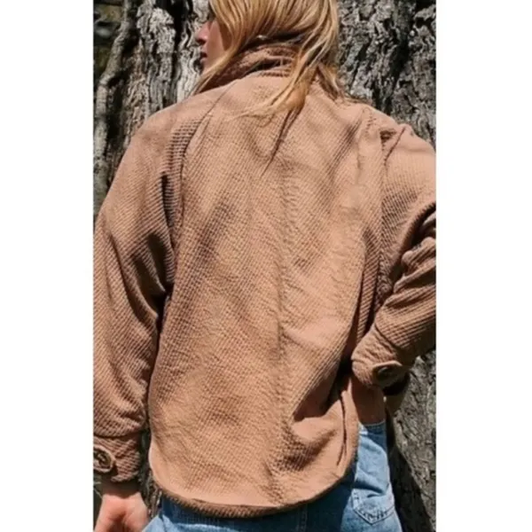 Free People Remi Brown Neutral Cord‎ Dolman Sleeve Utility Short Jacket Sz XS - Image 2