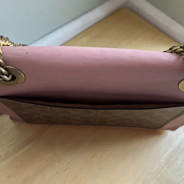COACH Parker 30585 Pink C Logo Canvas Leather Shoulder Crossbody‎ Bag - Image 12