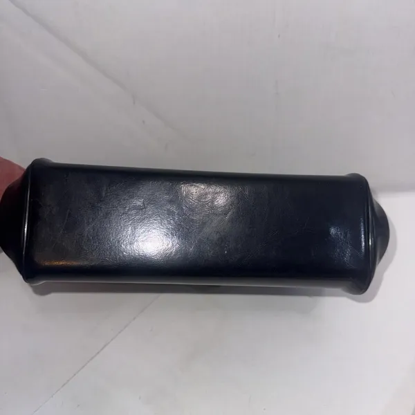 Vintage Black Patent Leather Old Money Minimalist Classic Top Handle‎ Bag Purse - Image 7