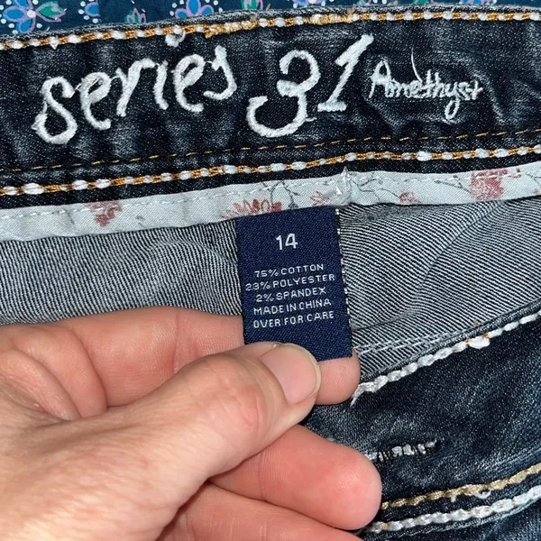 Series 31 Amethyst Jean Cut Off Shorts 17” Waist - Image 3
