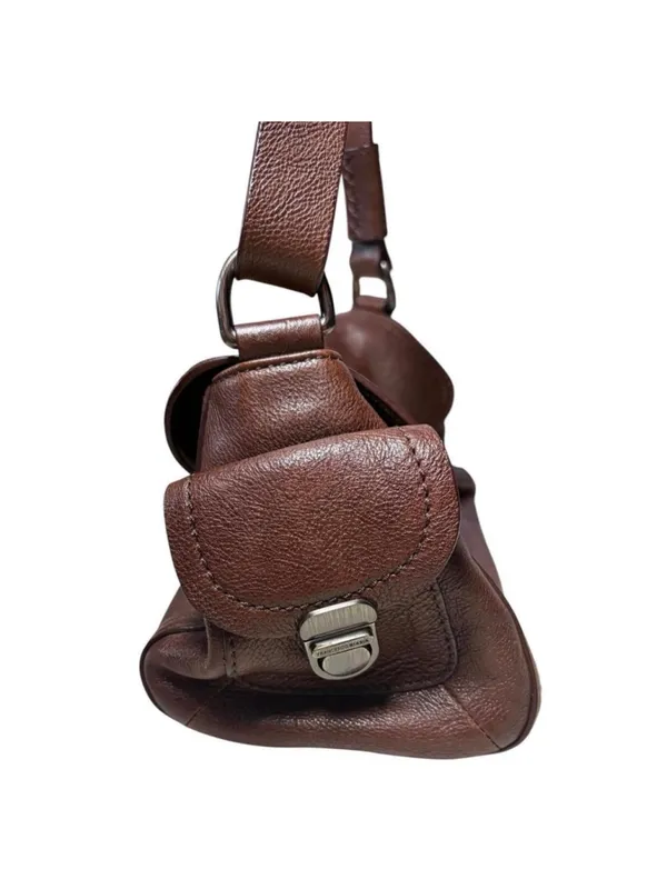 🤎 VINTAGE Y2K GRAIL Francesco Biasia Italian Leather Baguette Bag - Image 3