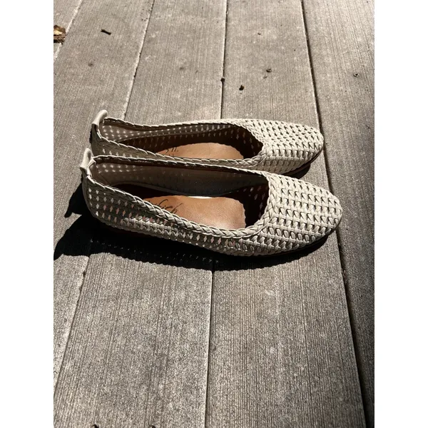 Blowfish Malibu Womens Woven Ballet Flats Bardot Beige Slip On Shoes Size 39/8.5 - Image 4