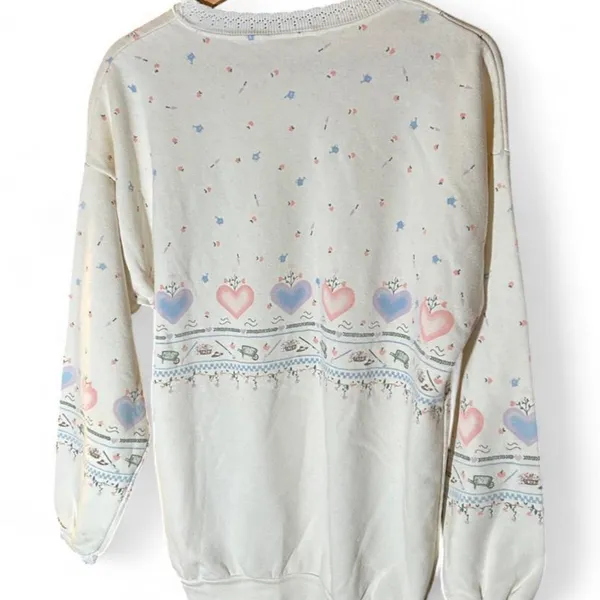 Vintage Sweatshirt Farmhouse Cape May Floral Rustic 80s Grandmacore Cottagecore - Image 7