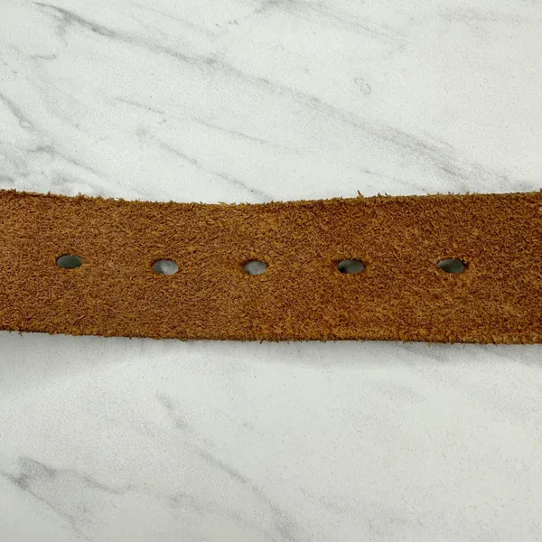 White Rhinestone Genuine Leather Belt Womens Size Large (L) ✨ - Image 8