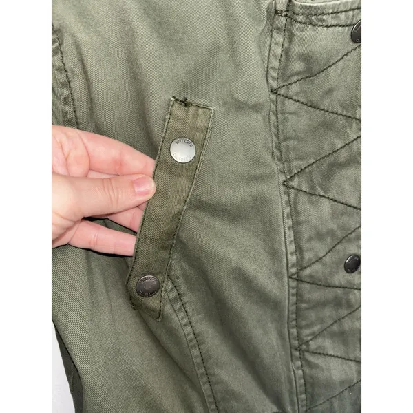 Y2K Hollister Green Military Utility Jacket L Indie Sleaze Arm Patch - Image 6
