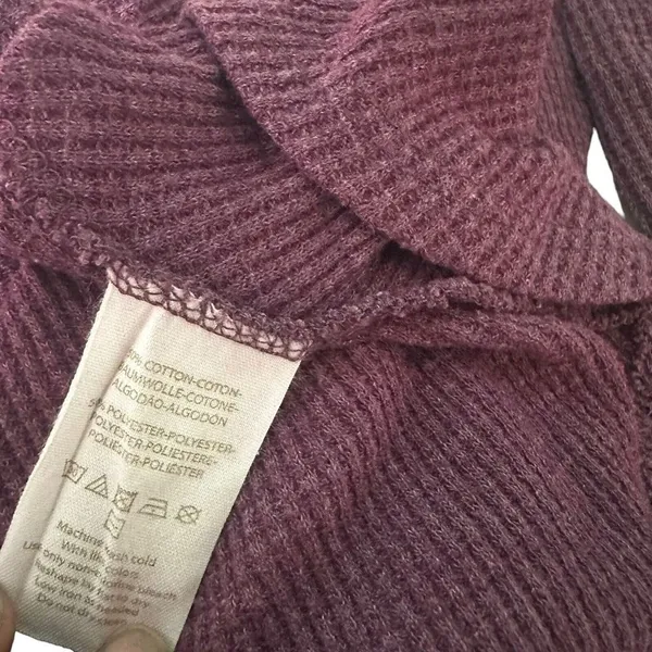 We The Free Free People Oversized Thermal Waffle Knit Top Size S Slouchy Swing - Image 11
