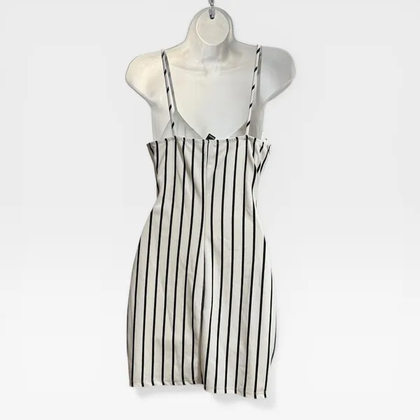 Windsor Mini Dress Womens Medium White Excellent Striped Cutout‎ Bodycon - Image 3
