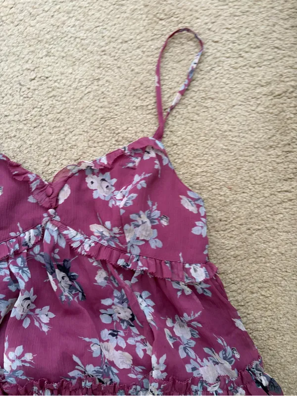 Abercrombie Babydoll Bella Swan Elena Gilbert Fairy Grunge Floral Ruffle Small - Image 4
