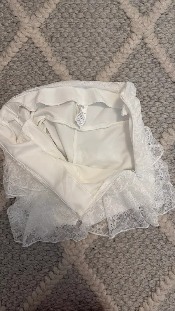 White Ruffle Skort - Image 4