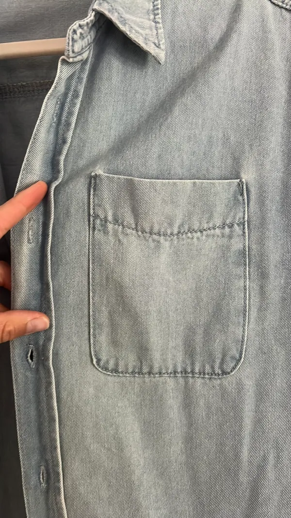 Oversized Jean shirt Blue Size L - Image 5