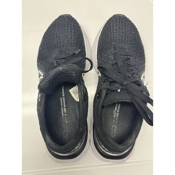 Nike Black White Women’s Flyknit Laced Sneakers DD3024-001 8M - Image 4