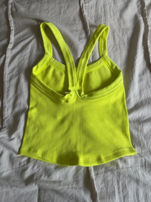 Neon Yellow Free People Movement Tank - Image 2