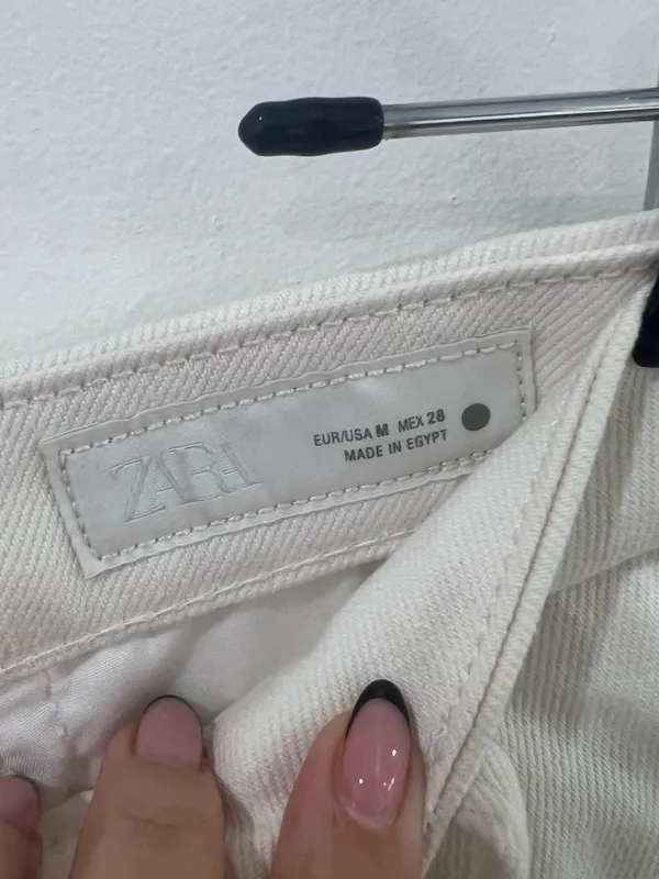 NWT Zara White Cotton Shorts M High Waist Tailored Coastal Minimalist Summer - Image 2