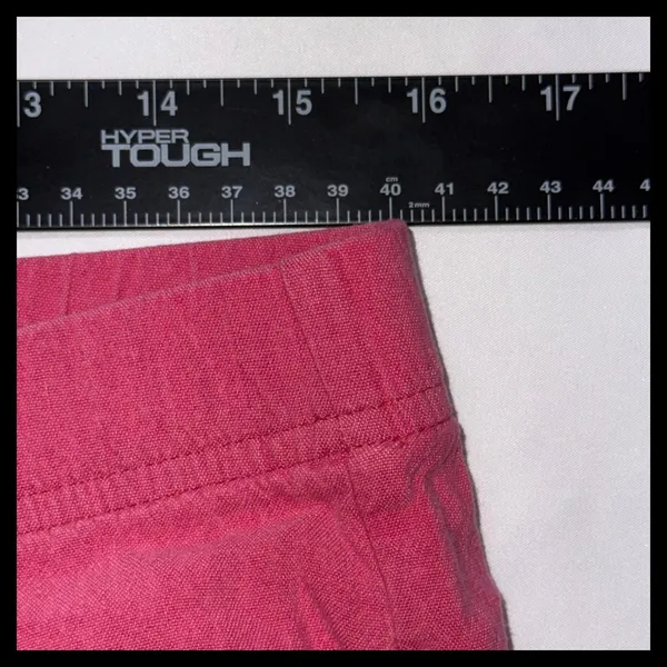 J.Jill Linen Blend Pants Womens Large Pink Elastic Waist Seam‎ Detail Casual - Image 2