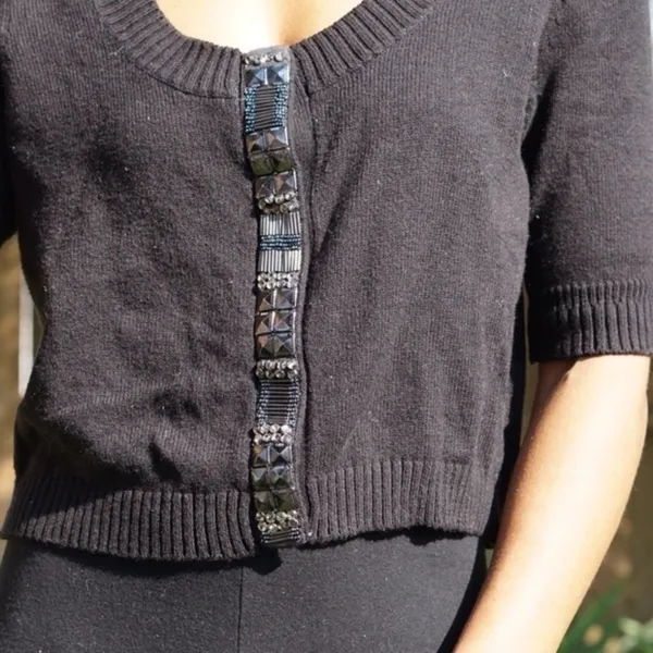 GAP Jeweled Front Cropped Cardigan‎ - Image 2
