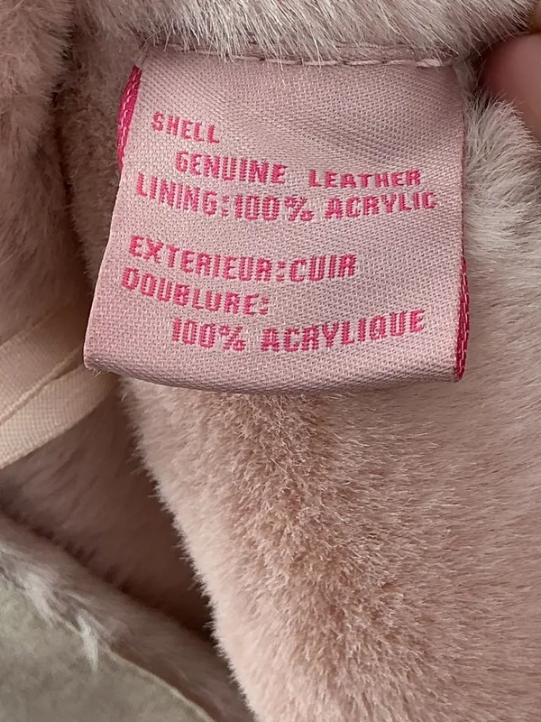 UGG Pink Trim Suede Shearling Piece 782 - Image 8