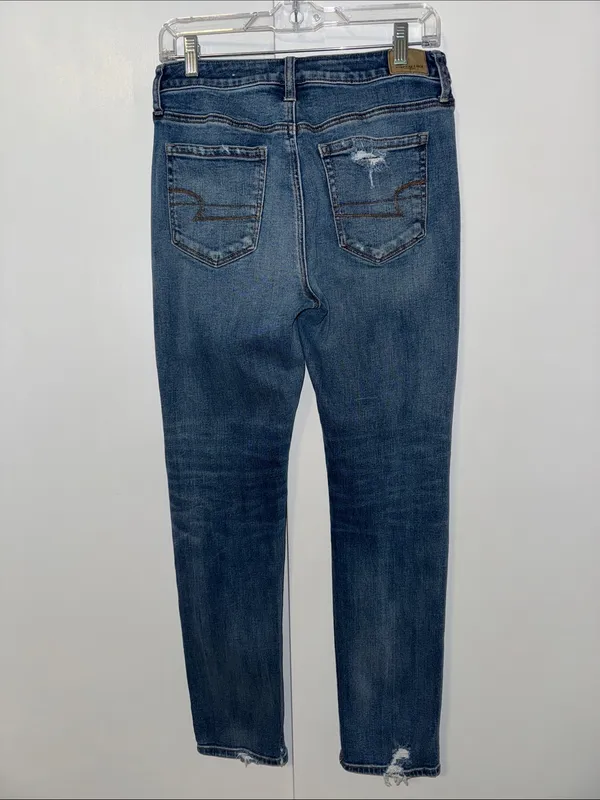 American Eagle High Rise Slim Jeans Distressed Women’s 8 - Image 4