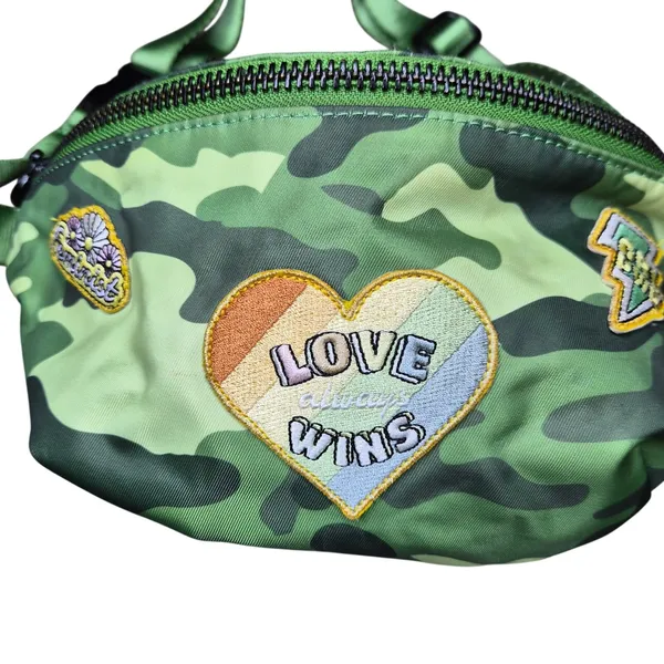 Stoney Clover Lane Fanny Pack Camo Belt Bag Crossbody Feminist Pride Patches 12" - Image 2