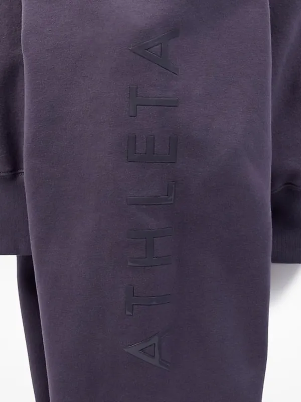 New Athleta L Simone Biles Forever Fleece Crop Full Zip Twilight Purple Large - Image 5