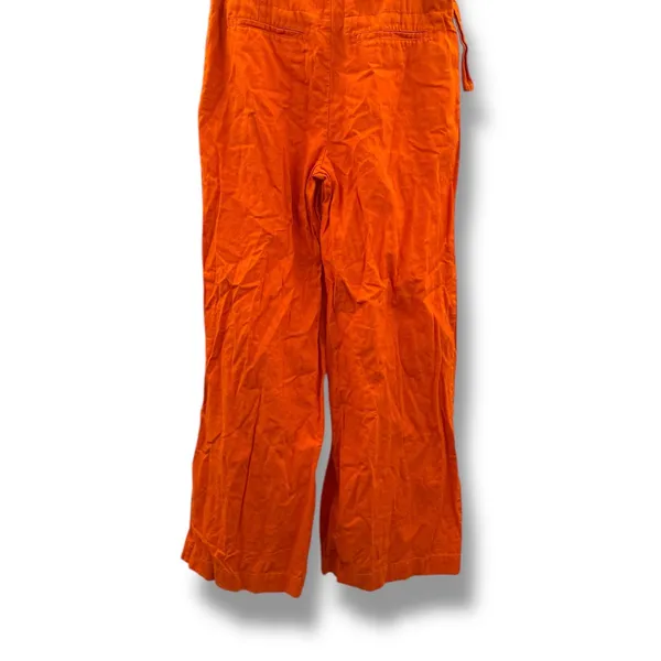 Eudon Choi Belted Wide Leg‎ Pants Bright Orange Linen Blend High Rise Women’s 2 - Image 4