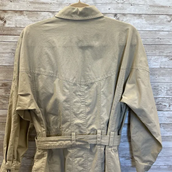 Vintage Together‎ Clothing Co Womens 10M Dress 1980s Cotton Safari Khaki Belt - Image 11