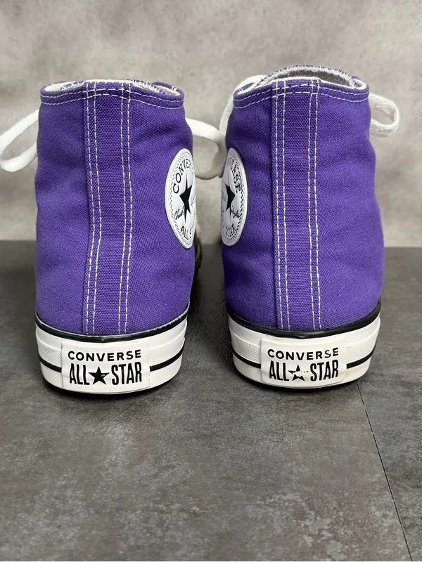 Converse All Star Hi Top Women's Purple Sneakers Size 8 - Image 5
