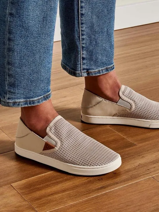 OluKai Pehuea Breathable Slip-On Shoes Tapa Cream Size Women’s 9 - Image 5