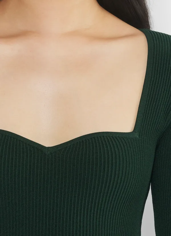 Sculpt Knit Sweetheart Longsleeve - Image 3