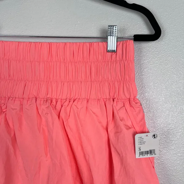 Free People Women's The Way Home Running Shorts Sz S Papaya NWT - Image 4
