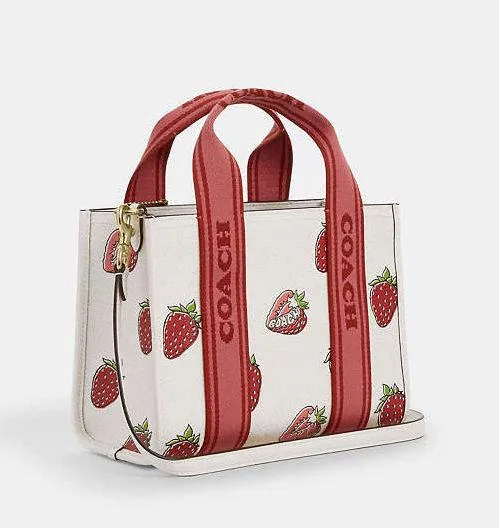 Coach Smith Tote Bag 24 With Strawberry Print CAR80 - Image 7