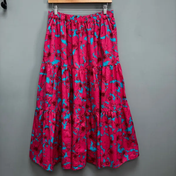 XiRENA Angeline Midi Tiered Skirt Formentera Pink L - Image 6