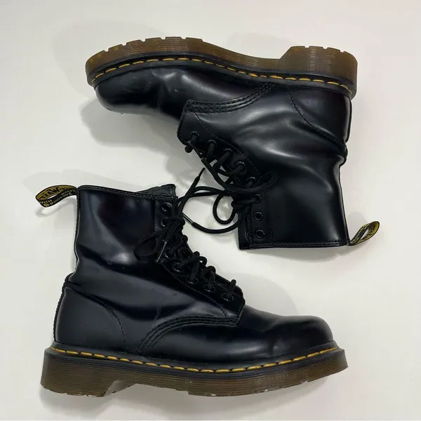 Dr. Martens 1460 Smooth Leather Lace Up Boots Size 6 - Image 7