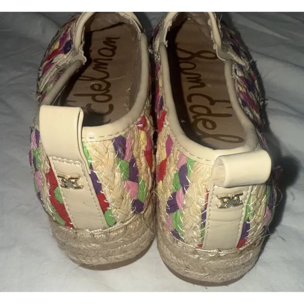 Sam Edelman Carrin Espadrille Platform Shoes Womens Size 8 Slip On Multicolor - Image 5