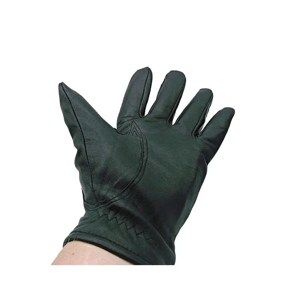 Womens Genuine Leather Gloves Black Brown Soft Faux Fur Lined Driving Size M/L - Image 3