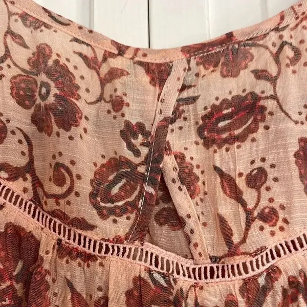 Nanette Lepore NWT orange floral ruffle sleeve blouse small - Image 8