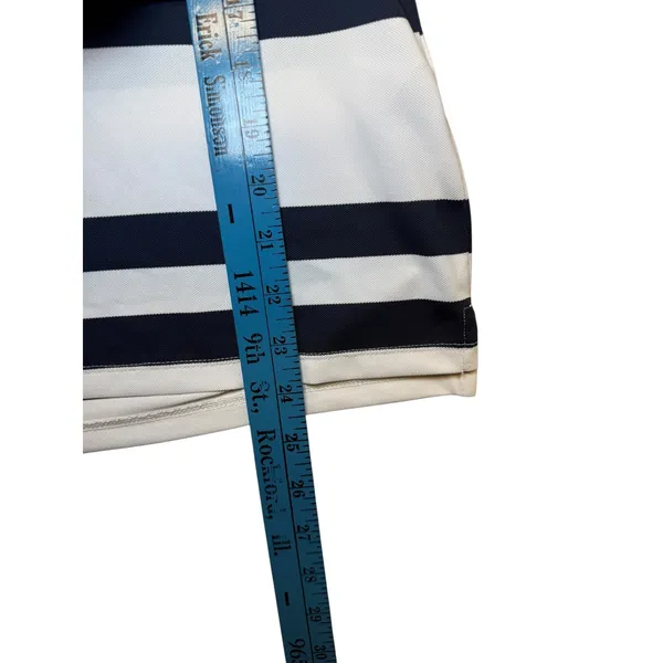 G/FORE Womens Navy White‎ Striped Golf Polo Shirt Size M NEW - Image 5
