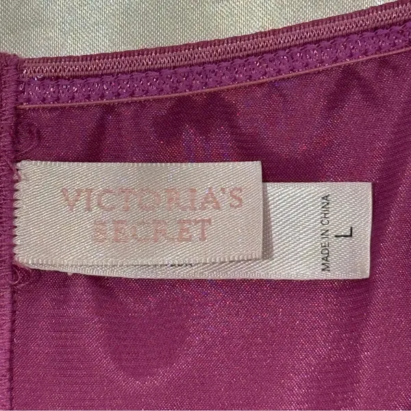 Vintage Victoria’s Secret Y2K Lace Corset Tank Top Large Pink Satin Goth Sexy - Image 6