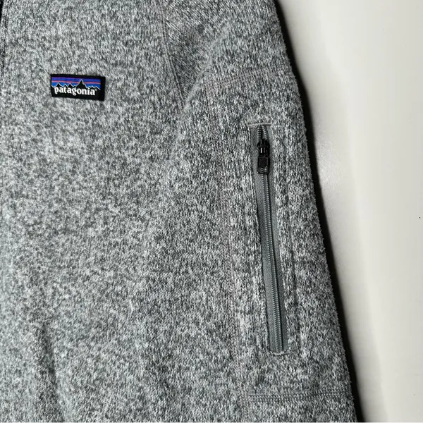 Patagonia Women's Better Sweater 1/4-Zip Fleece Pullover Light Gray Small - Image 6