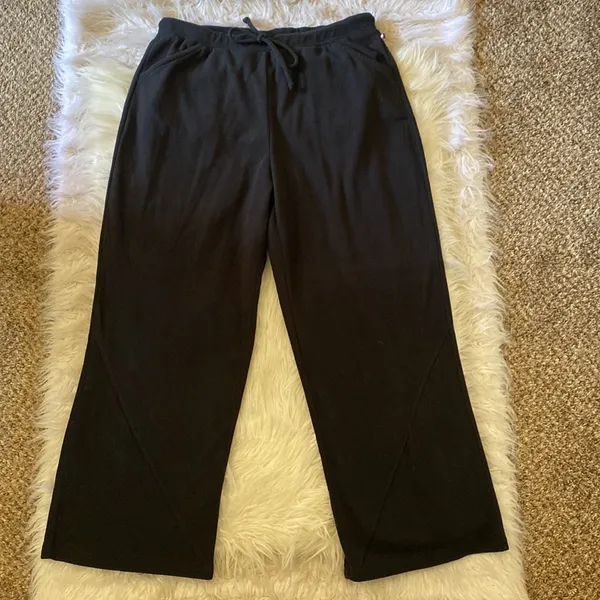 Tommy Hilfiger Black Flare Pajama Pants - Image 3