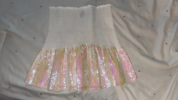 Queen of Sparkles White Sequin Skirt - Image 2