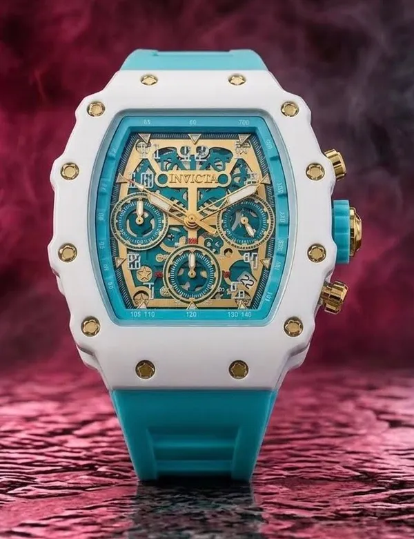 Invicta Racing Valxor Carolina Blue F-1 CAR ENGINE Luxury SKELETON Collection! - Image 2